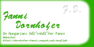 fanni dornhofer business card